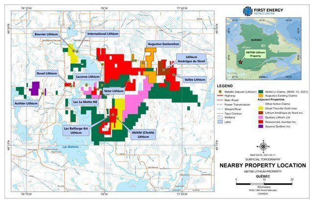 First Energy Acquisition Claims Map